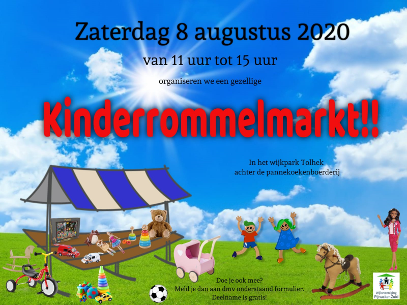 Zaterdag 8 augustus rommelmarkt in Pijnacker-Zuid