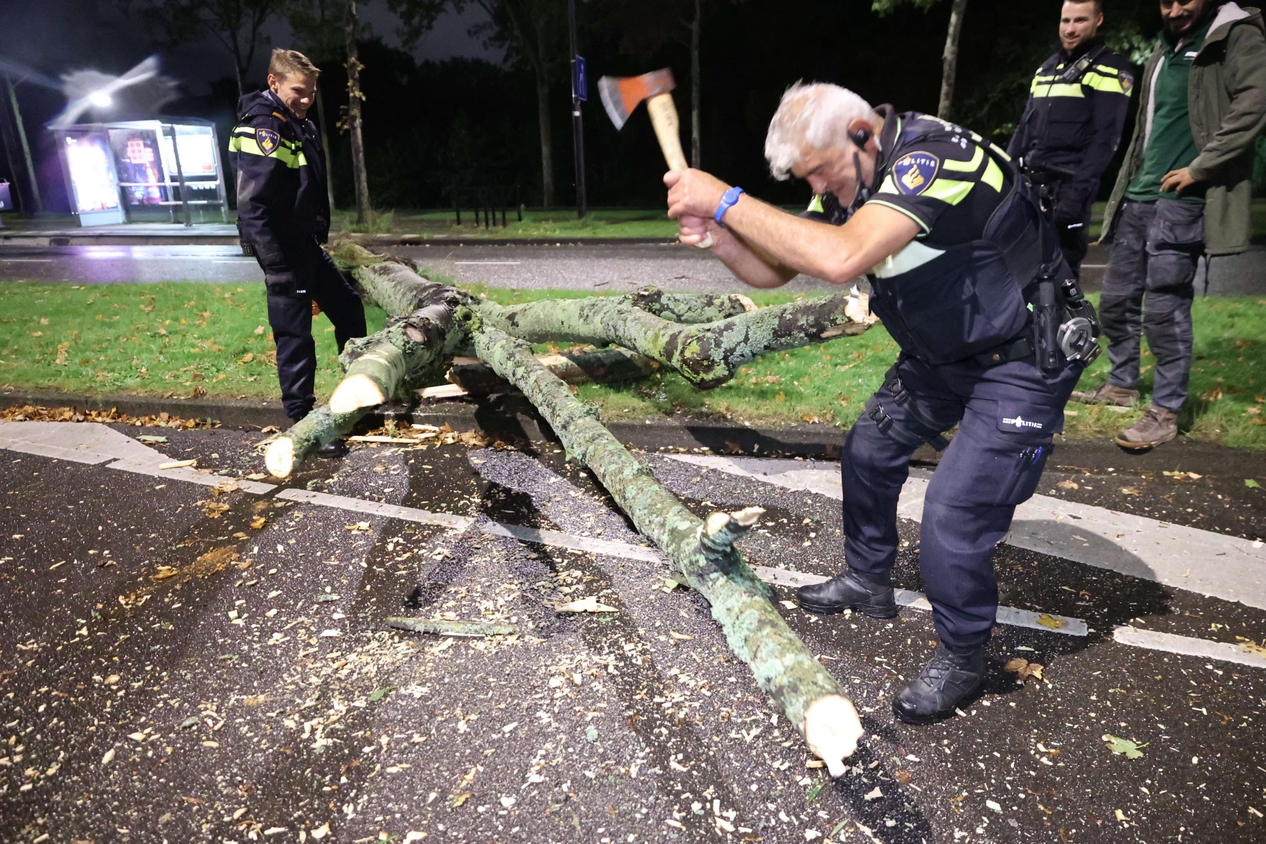 Boom omgewaaid op Generaal Spoorlaan
