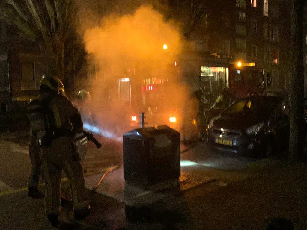 Tweemaal containerbrand Hartzstraat Voorburg