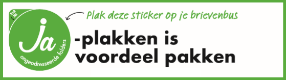 JA-sticker vanaf 1 maart in Pijnacker-Nootdorp