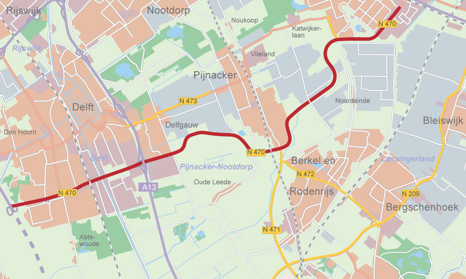 Lichtgewonde na aanrijding op de rotonde N470 in Pijnacker