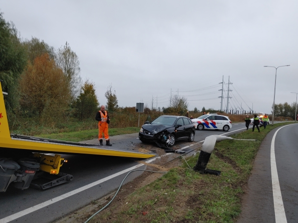 Ravage na eenzijdig ongeval N470 in Pijnacker