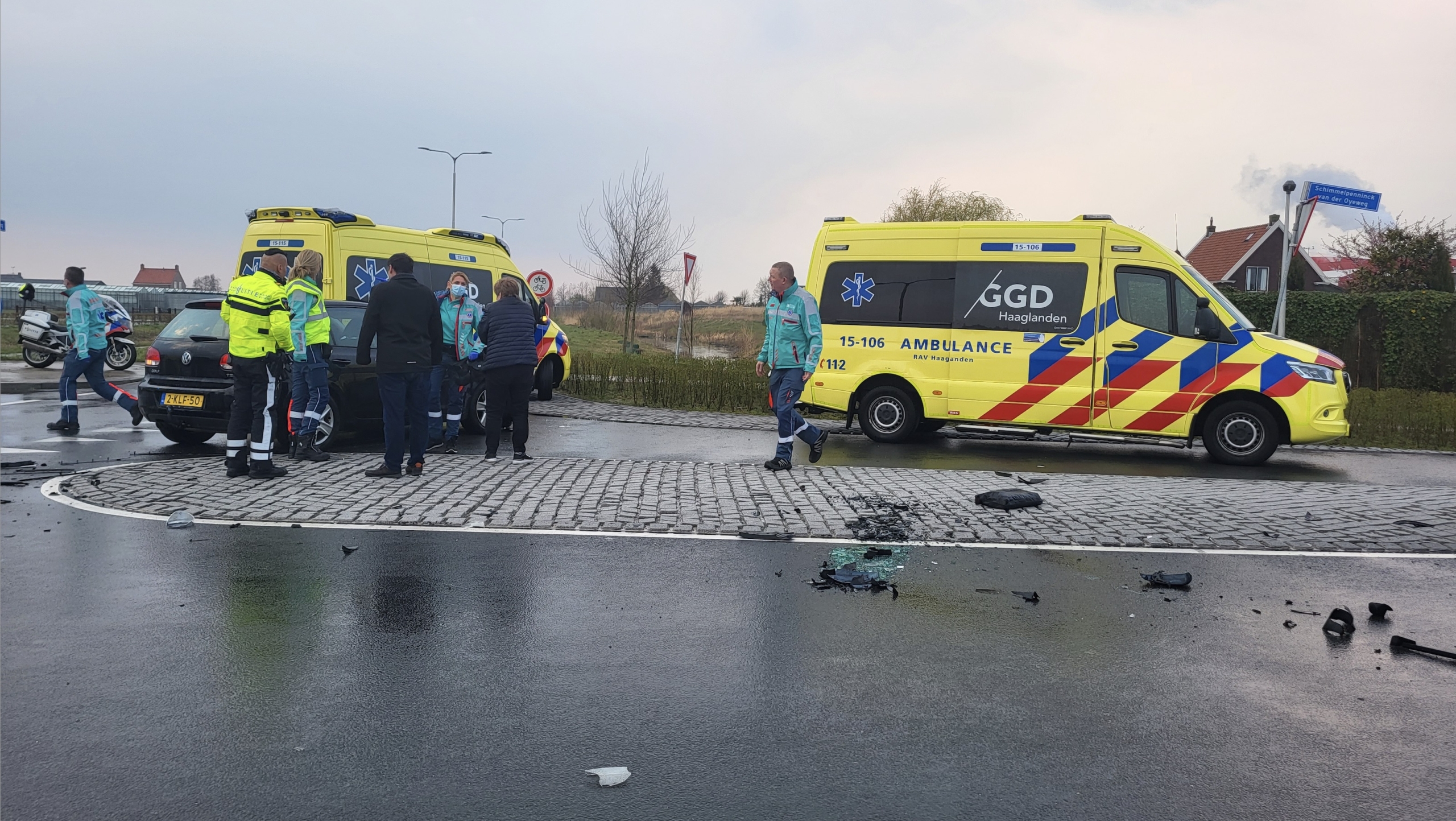 Gewonden na aanrijding auto’s Komkommerweg Pijnacker