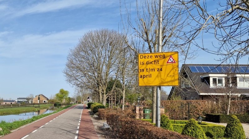 Blocker Nieuwkoopseweg weer in gebruik