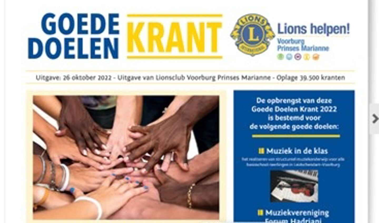 Een nieuwe editie van De Goede Doelen Krant is uit