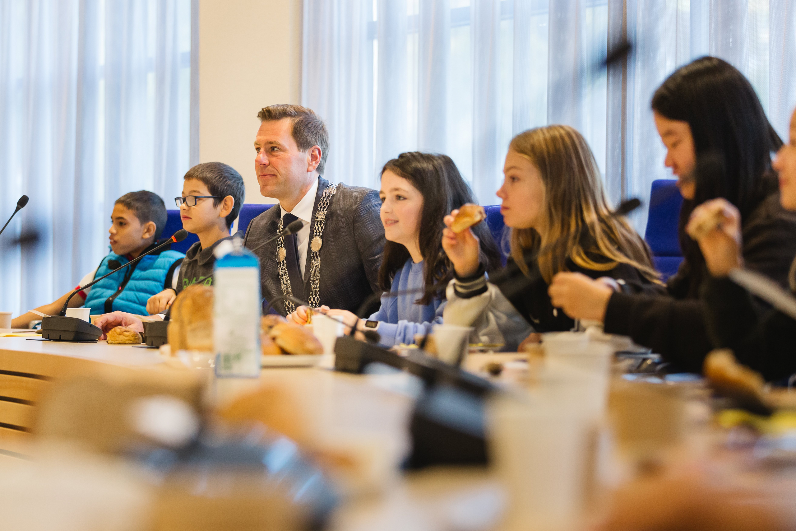 Burgemeester ontbijt met kinderen OBS de Bonte Tol