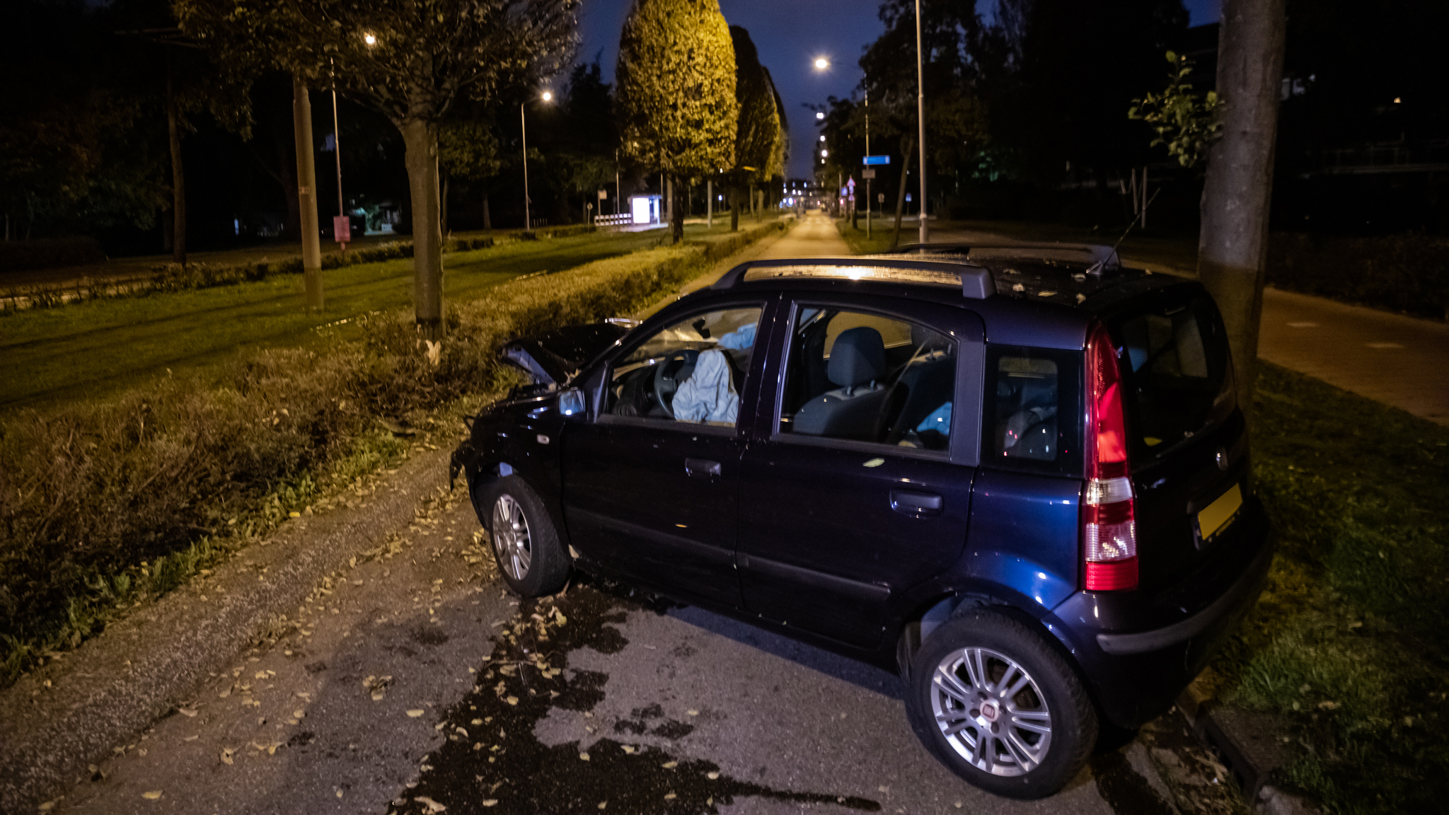 Automobilist in onderbroek crasht tegen boom in Voorburg