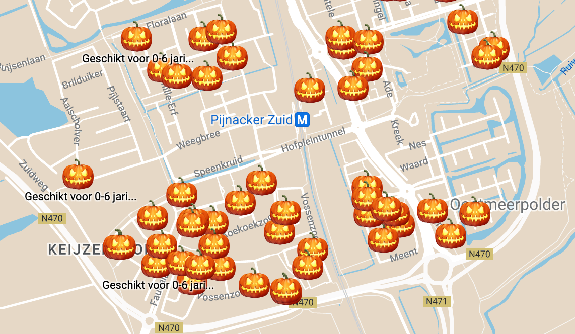 Zet ook je huis op de map met Halloween in Pijnacker-Zuid