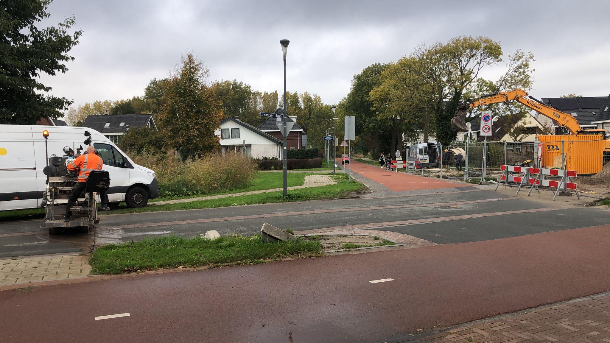 Nieuw gedeelte Laan van Sion sinds kort geopend voor autoverkeer