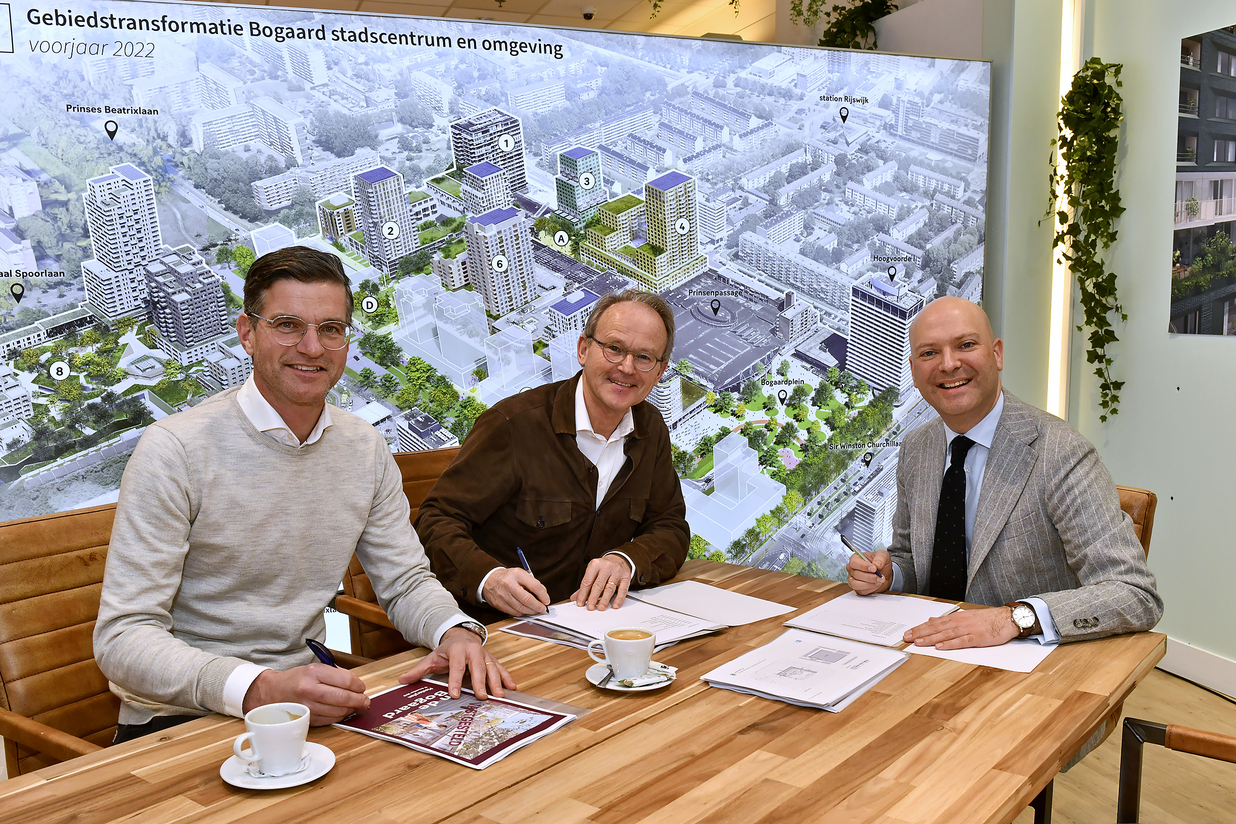 Ondertekening intentieovereenkomst Prinsenpassage Bogaard stadscentrum