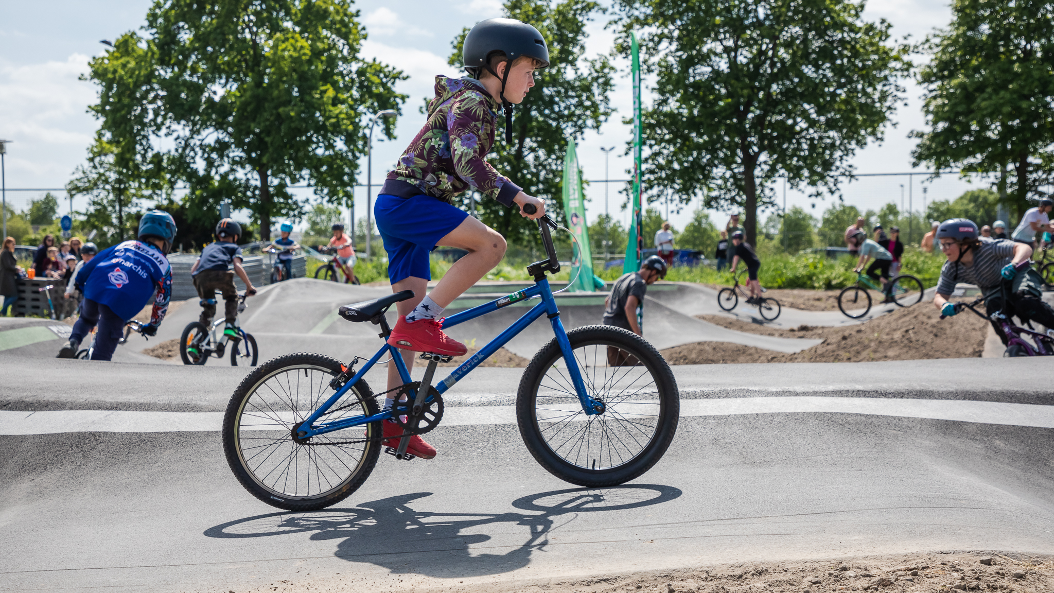 Grote belangstelling voor opening gloednieuwe pumptrack in Nootdorp