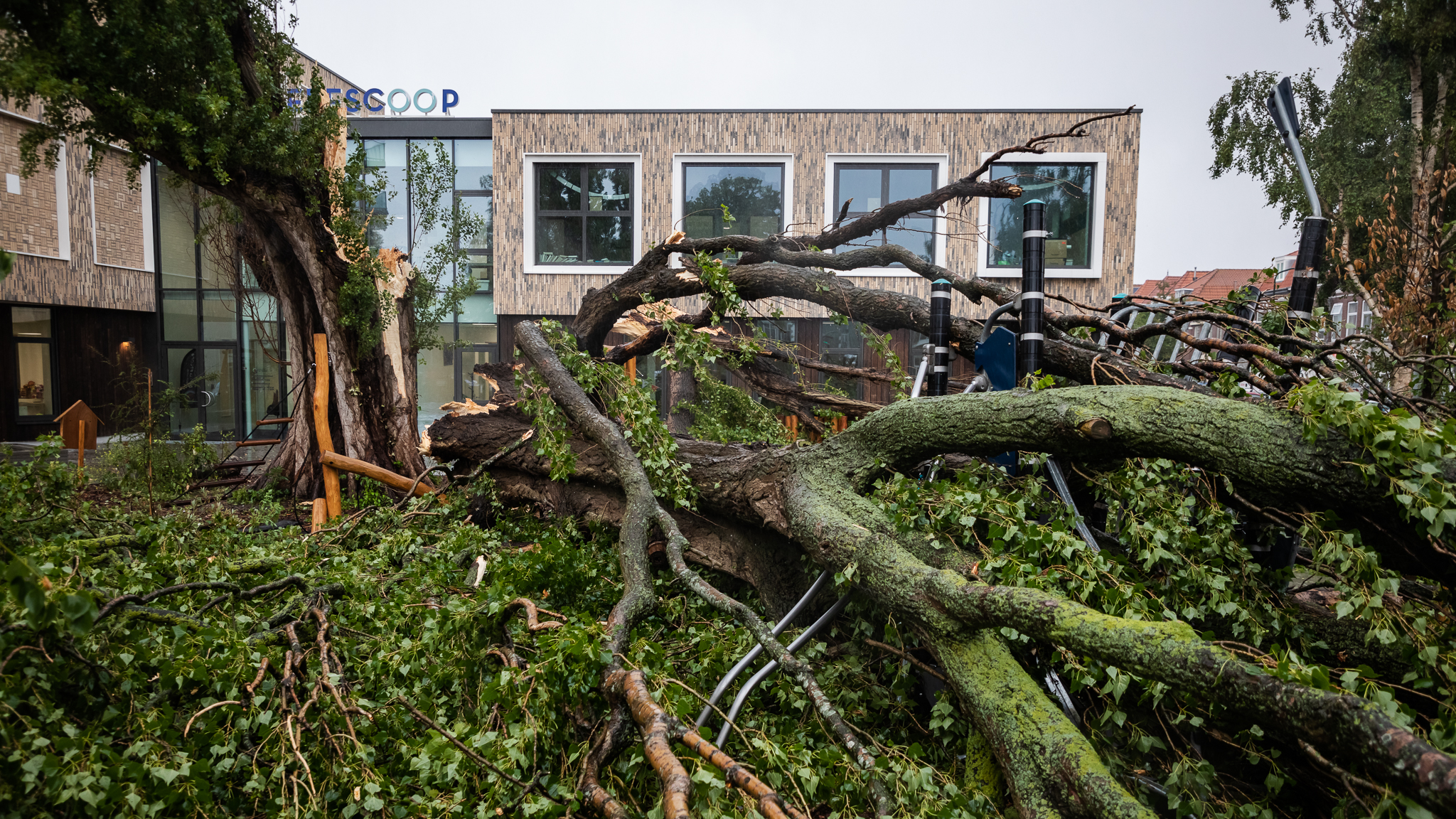 Storm Poly richt schade aan in Leidschendam-Voorburg