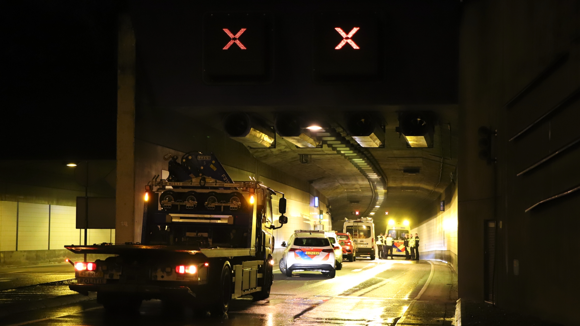 Waterleiding explodeert tijdens werkzaamheden vliettunnel