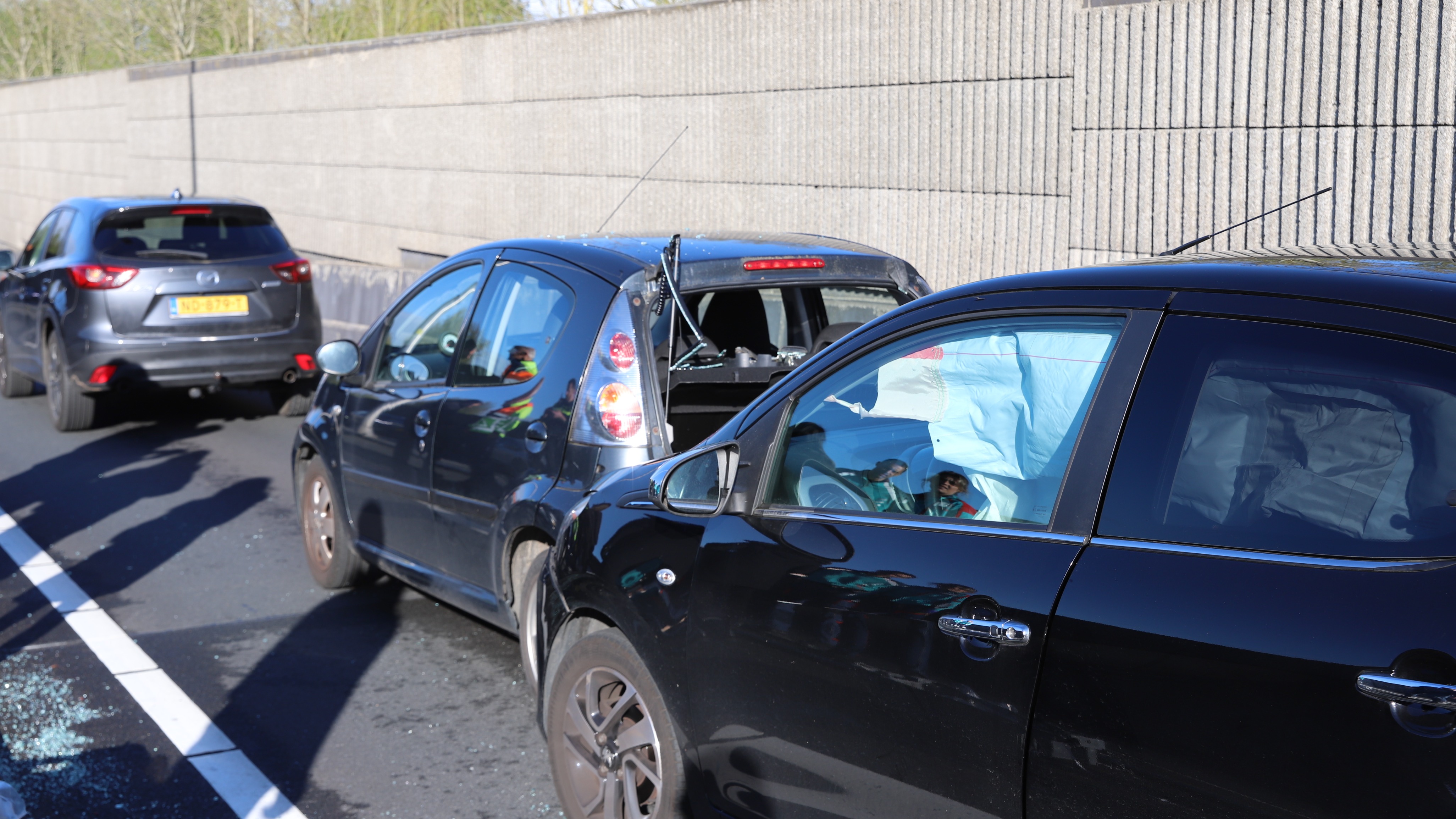 Forse kop-staart botsing op de N470, niemand raakte gewond