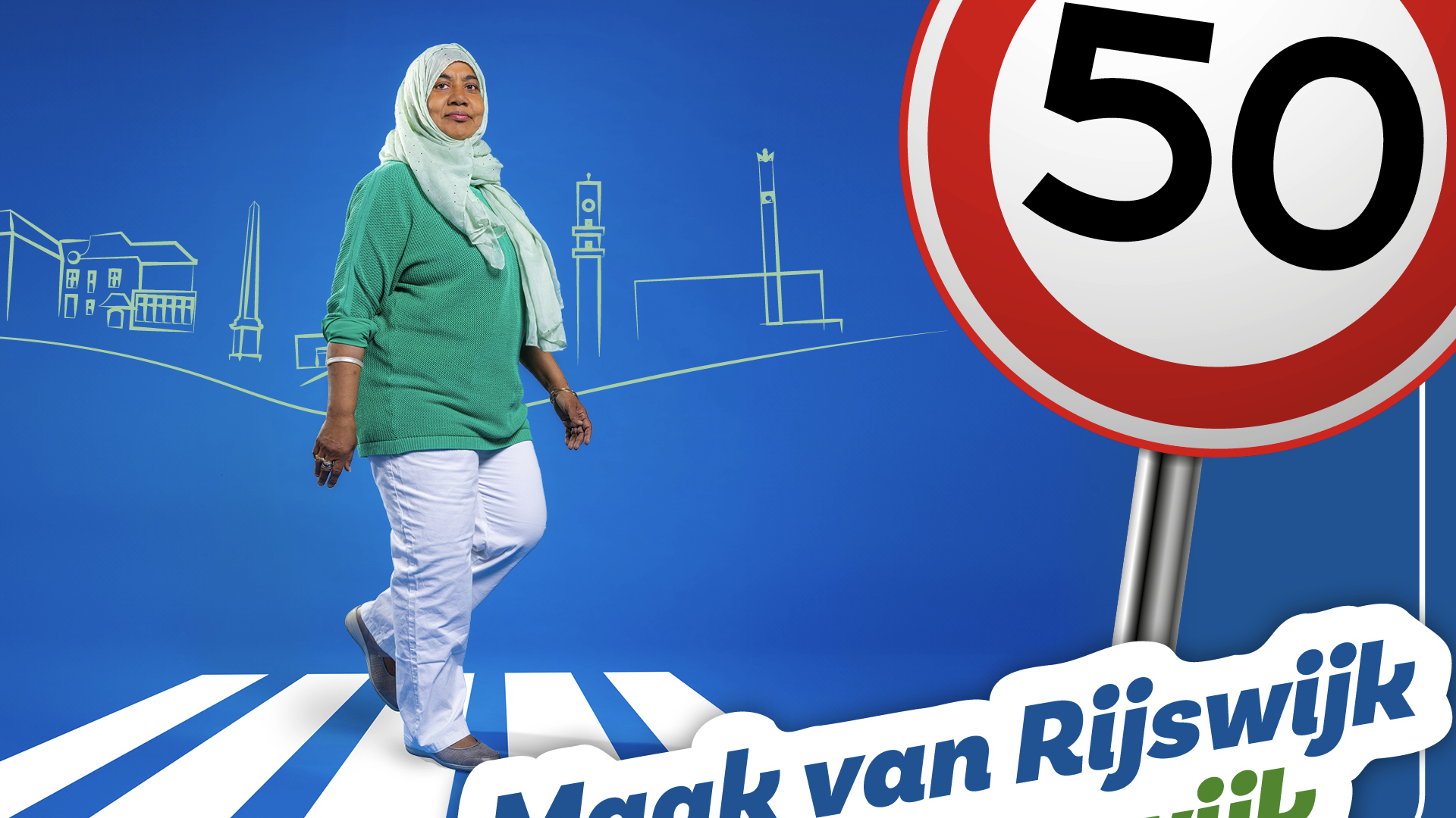 Haatberichten en doodsverwensingen richting Rijswijkse inwoner vanwege campagneposter met hoofddoek