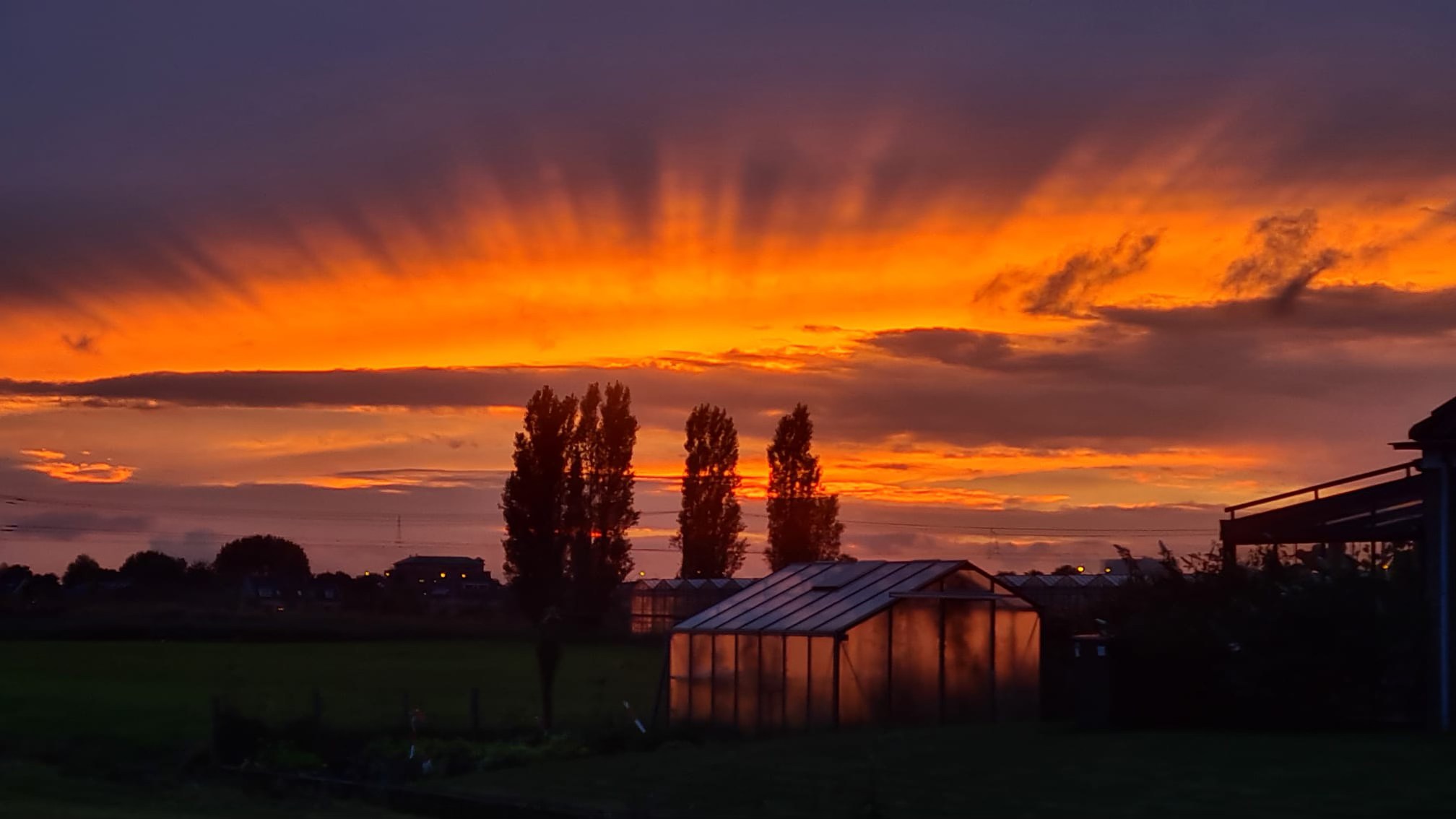 Mooie zonsondergang in Nootdorp