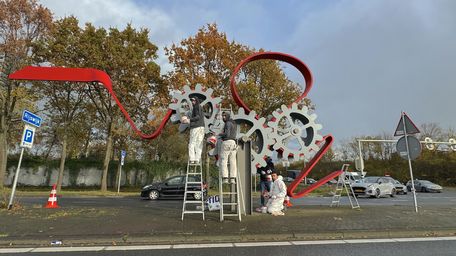 Werkzaamheden aan Het Rode Lint