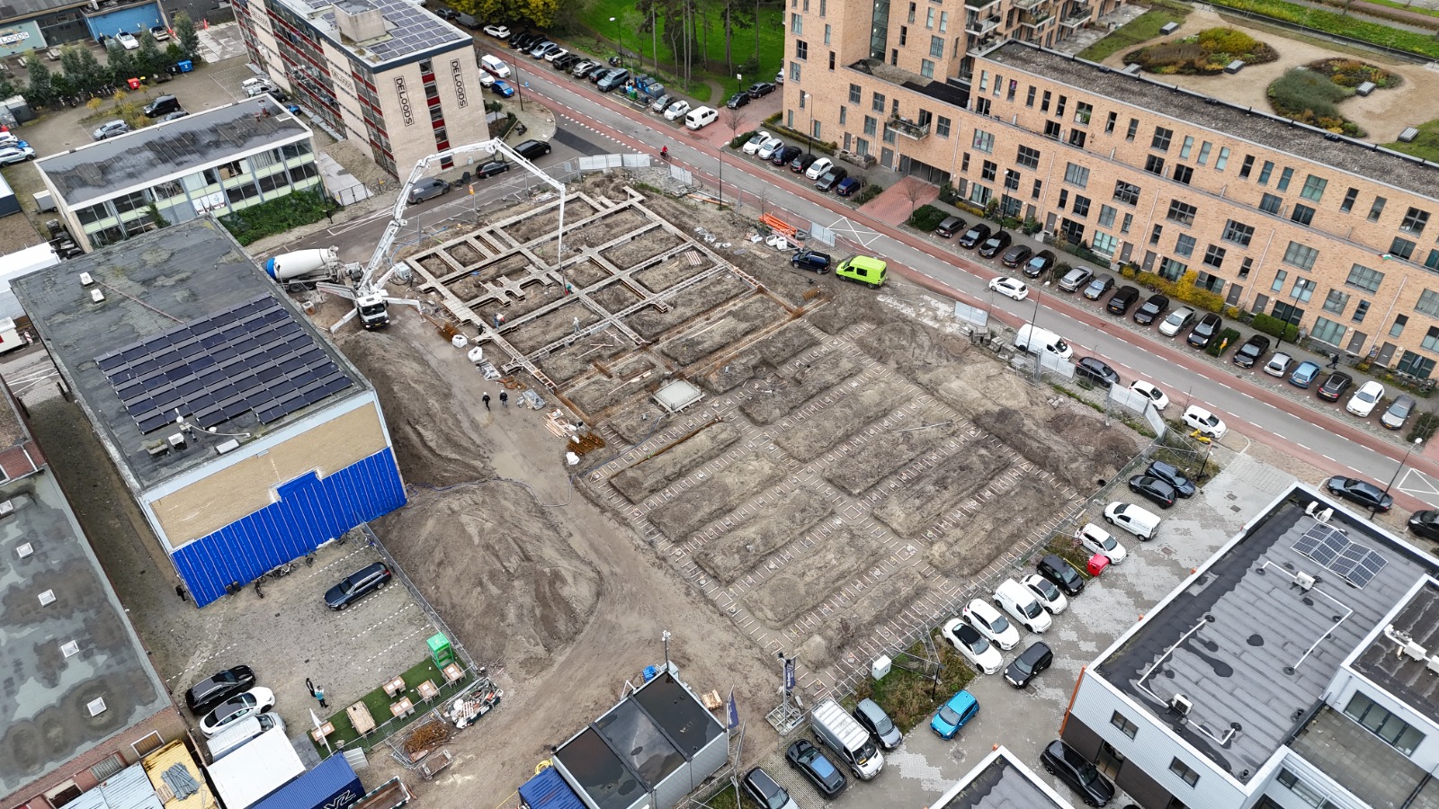 Bouw van duurzaam FLEX-gebouw verloopt volgens planning