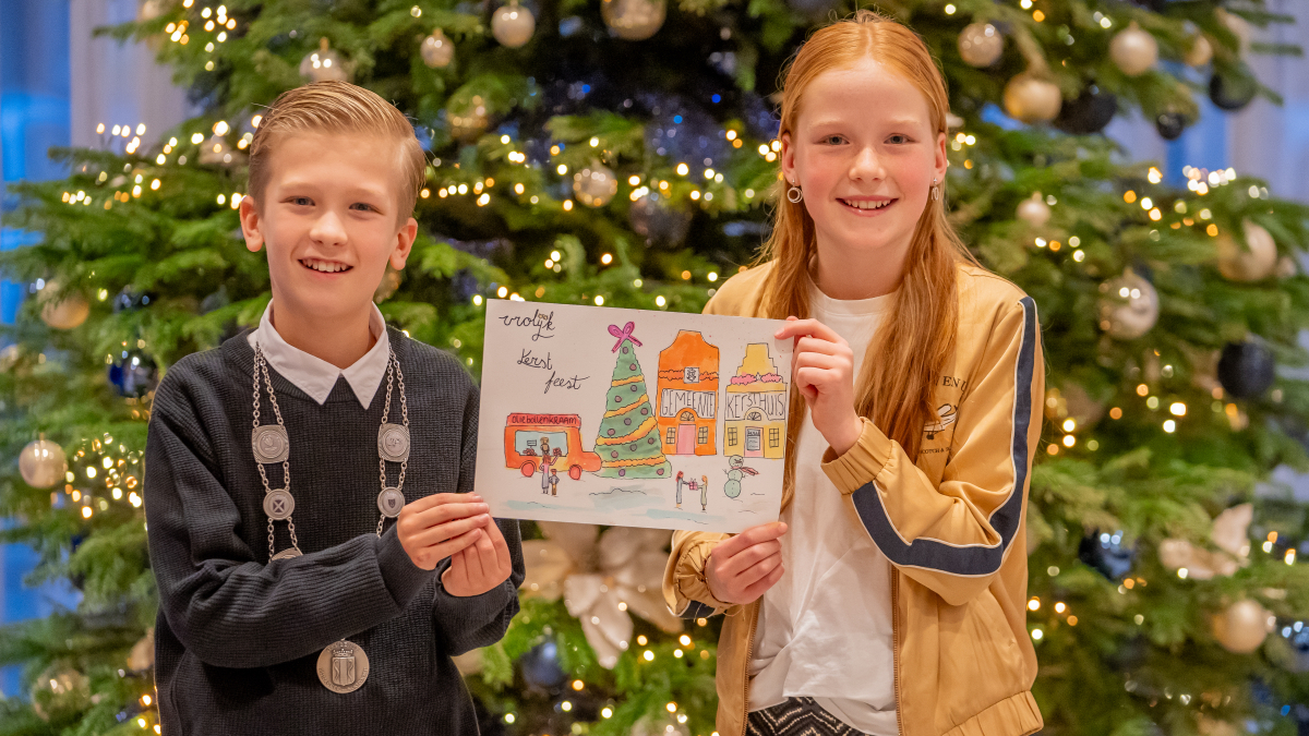 Linde Smit (11) wint kerstkaartwedstrijd gemeente Pijnacker-Nootdorp