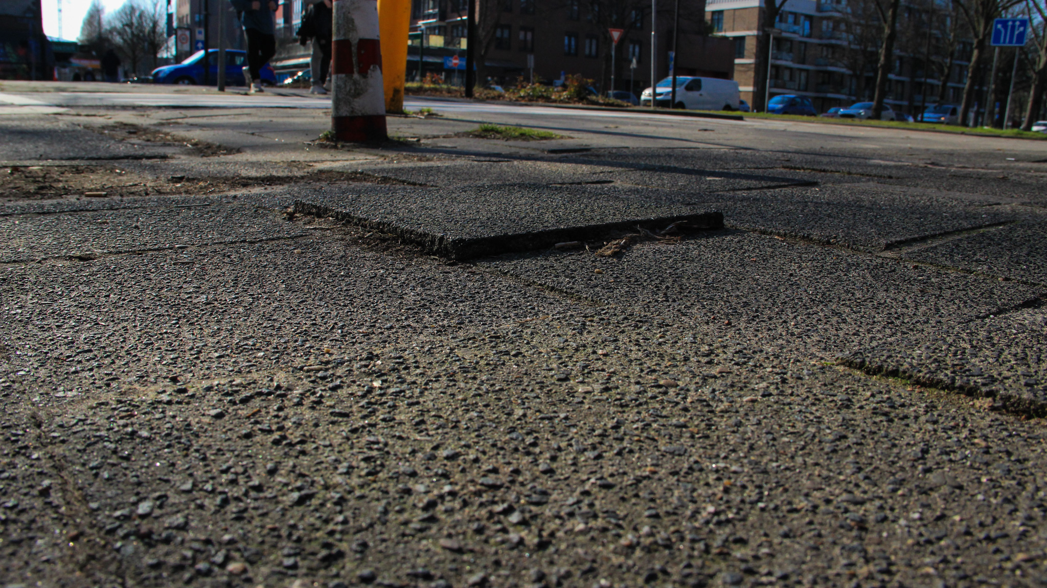 Loszittende stoeptegels in Rijswijk gevaarlijk voor mens en dier