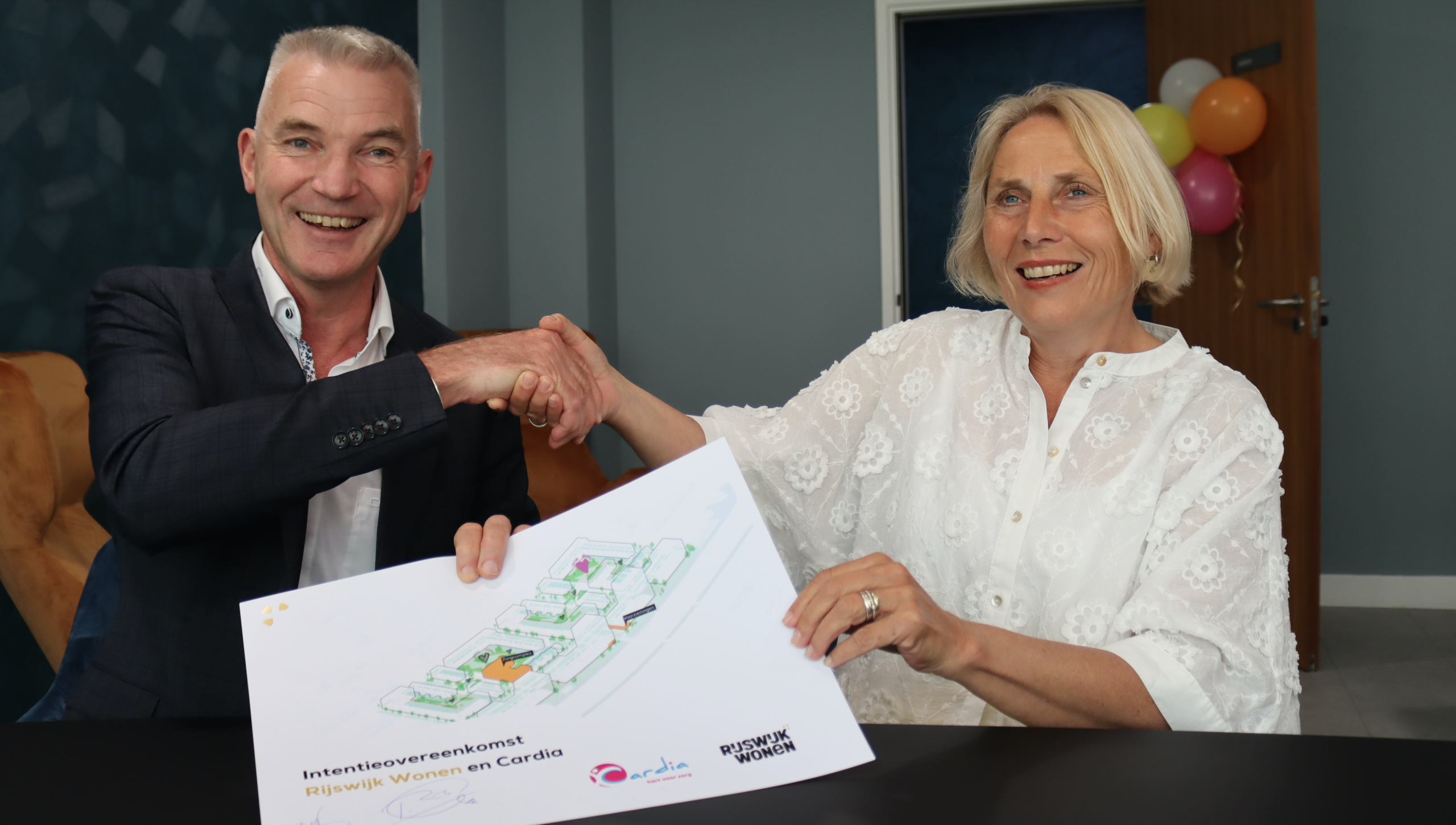 Rijswijk Wonen en Cardia tekenen intentieovereenkomst voor nieuwe zorgwoningen in Te Werve Oost Rijswijk Wonen en Cardia tekenen intentieovereenkomst voor nieuwe zorgwoningen in Te Werve Oost