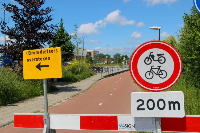 Afgesloten fietspad