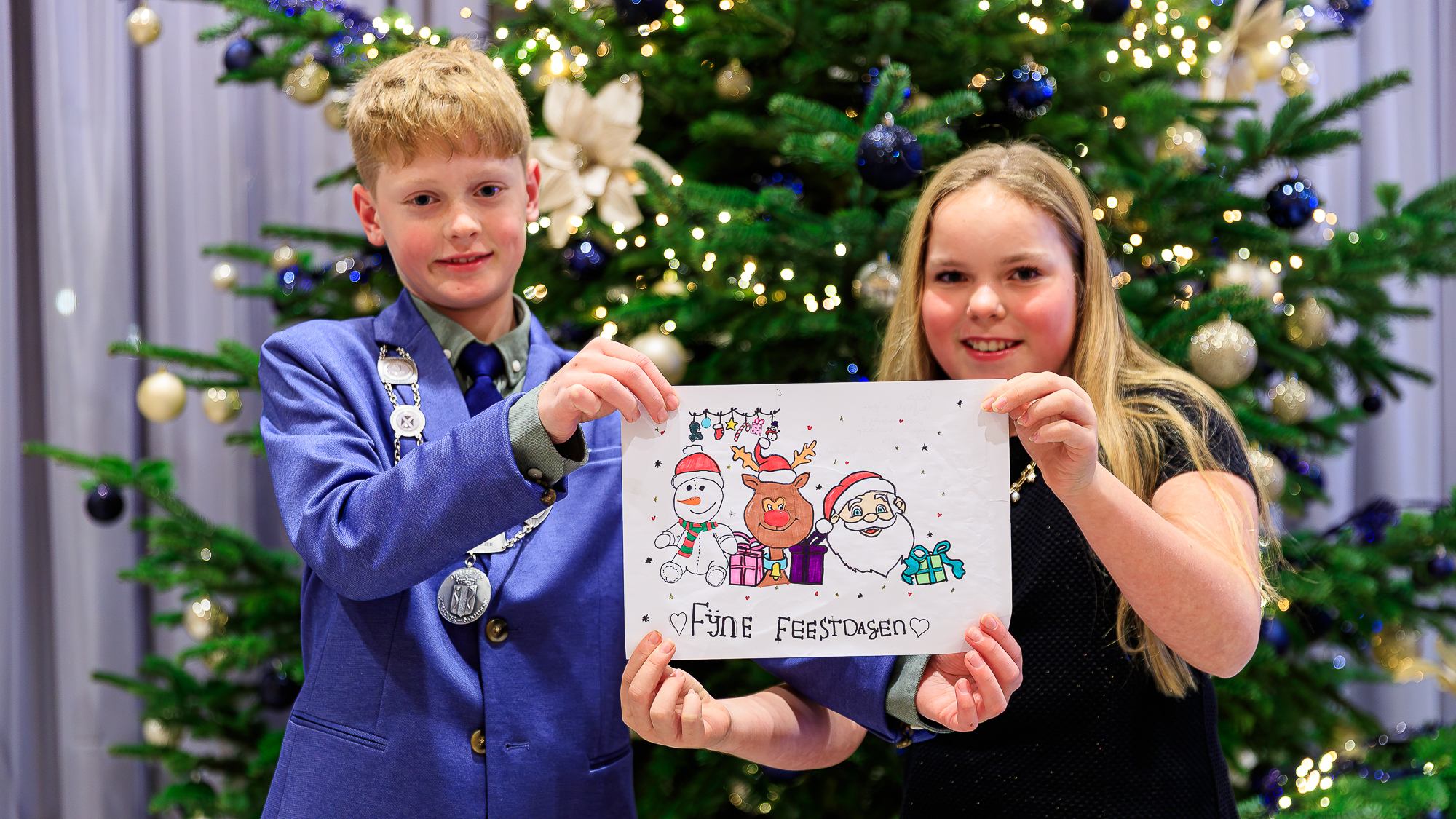 Gemeente Pijnacker-Nootdorp kiest tekening van Roos (11) als kerstkaart van 2025