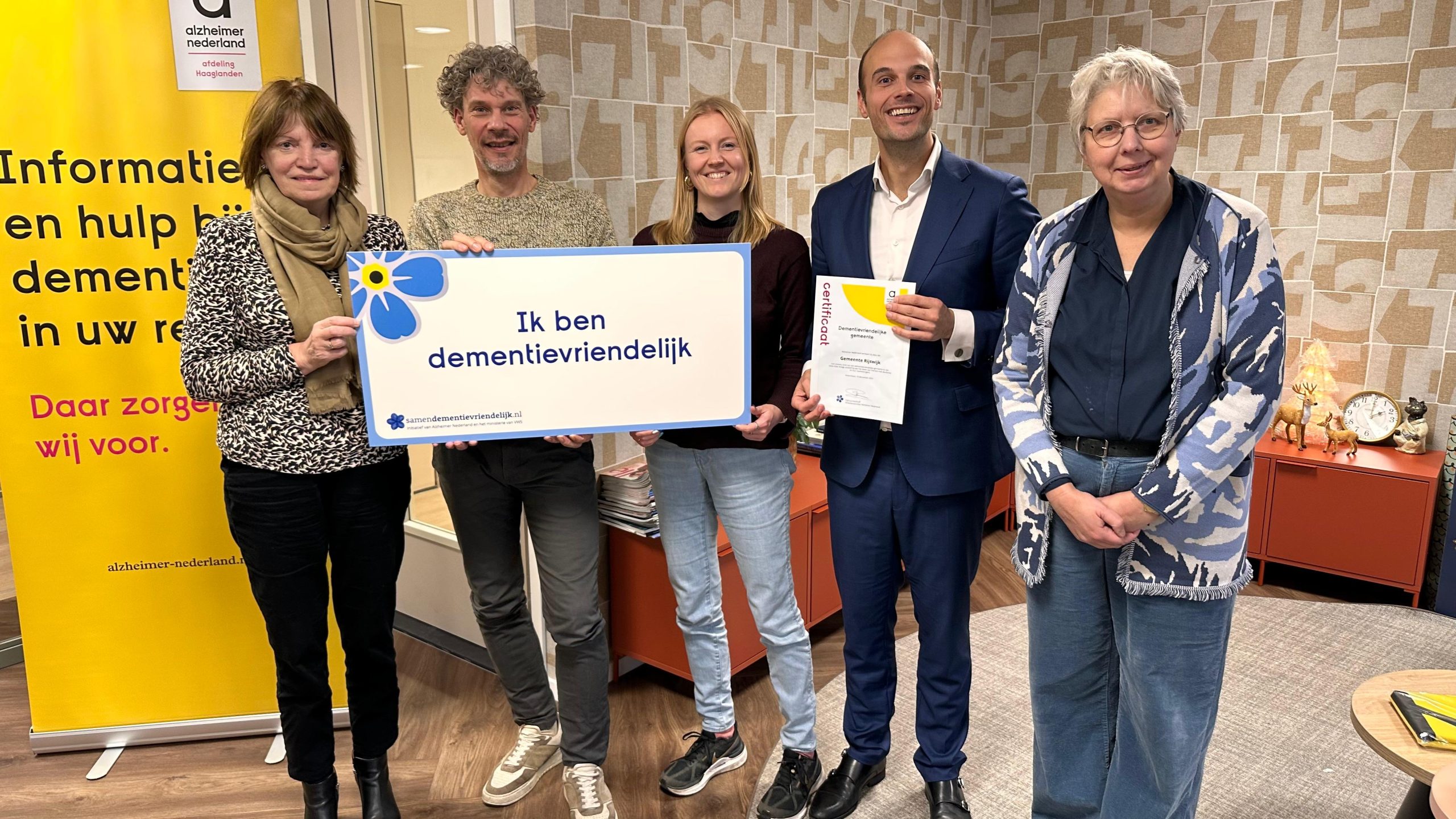 Rijswijk krijgt predicaat ‘Dementievriendelijke gemeente’ Rijswijk krijgt predicaat ‘Dementievriendelijke gemeente’