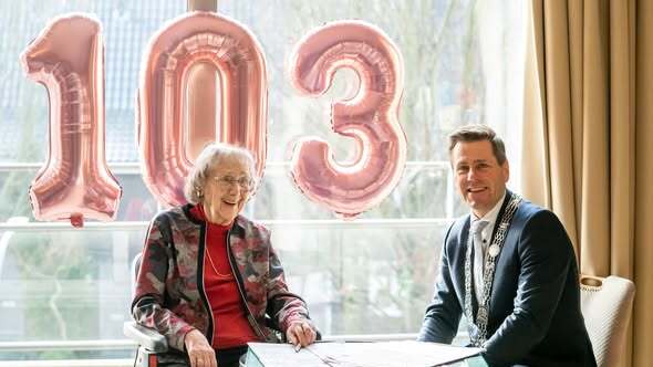 Oudste inwonster van Pijnacker-Nootdorp viert 103e verjaardag