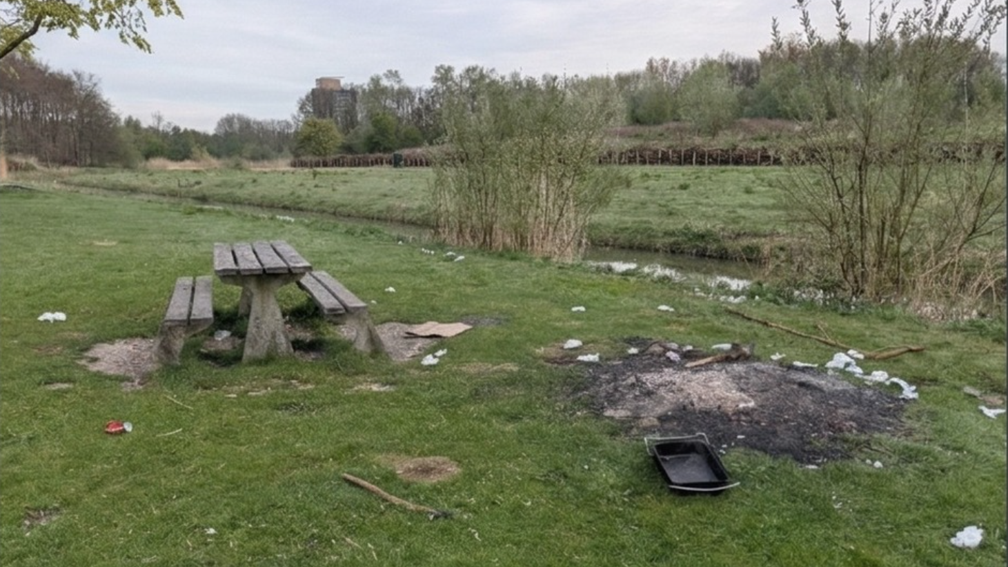 Bewoners zien Wilhelminapark opnieuw veranderen in afvalberg