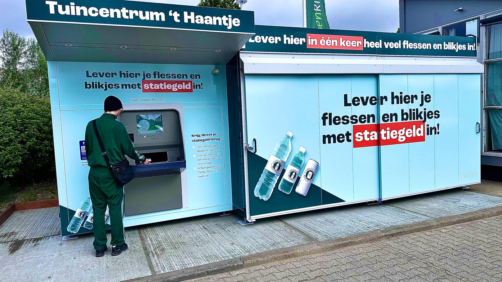 Statiegeldautomaat bij GroenRijk ’t Haantje maakt inleveren eenvoudiger Statiegeldautomaat bij GroenRijk ’t Haantje maakt inleveren eenvoudiger